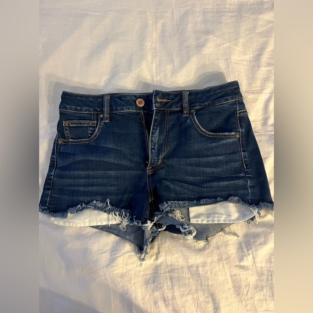 American eagle dark jean shorts